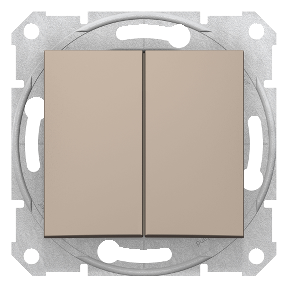 Sedna - Dual 2-Way Switch - 10Ax Rimless Titanium-8690495032826