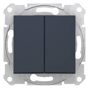 Sedna - Double 1 Pole Button - 10A Frameless Graphite-8690495039702