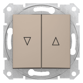 Sedna - Roller Shutter Push Button - 10Ax Electric Lock, Frameless Titanium-8690495033342
