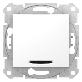 Sedna - 1Pole Switch - 10Ax Locator Light, Frameless White-8690495033403