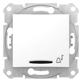 Sedna - 1Ktp Bass Button - 10Ax 12V~ Locator Light, Bell Icon, Frameless Base-8690495033663