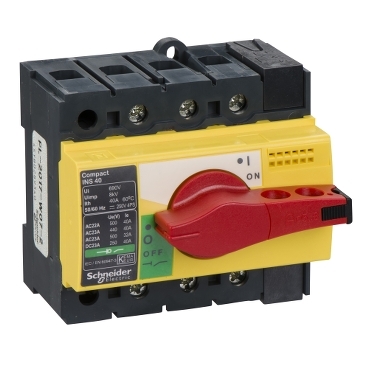 Compact, yellow-red, safety switch disconnector, INS40-3303430289166