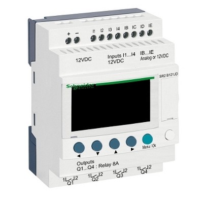 Compact Smart Relay Zelio Logic - 12 I O - 24 V Dc - Clock - Display-3389110549171