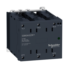 Harmony, Solid state modular relay, 25 A, DIN rail mounting, zero voltage switching, input 180…280 V AC, output 48…600 V AC-3606485441702