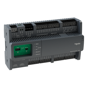 SpaceLogic automation server, AS-B-24H, 24 I/O points, BACnet, MS/TP, modbus, manual override, display-3606480908972
