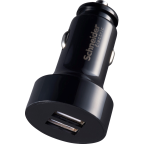 2 PORT CAR CHARGER 2.4A BLACK - Tesys Island, Voltage interface module (1)-3606489489663