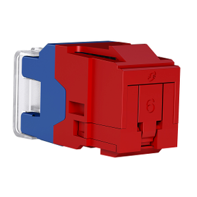 Actassi Connector - Co - Rj45, Rj-45, Keystone, Cat6, Without Foil, Red, With Cover-3606480062308
