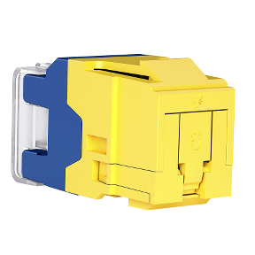 Actassi Connector - Co - Rj45, Rj-45, Keystone, Cat 6, Without Foil, Yellow, With Cover-3606480062339