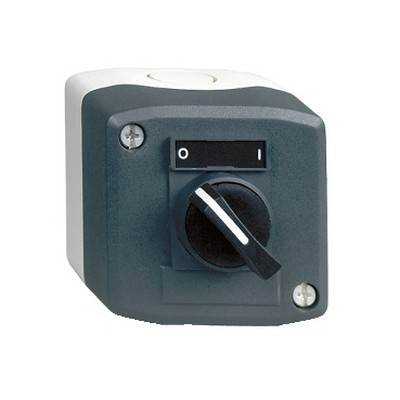 Gray control box - 1 latch button Ø22 standard handle 1NA-3389110113952