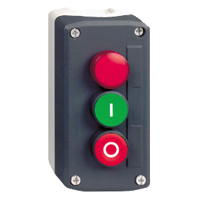 Dark Gray Station - Green Recessed/Red Recessed Push Button Ø22 And Red Pilot Light-3389110114508