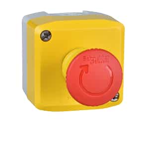 Yellow Station - 1 Red Mushroom Head Push Button Ø40 Rotated Free 1Nk-3389110113587