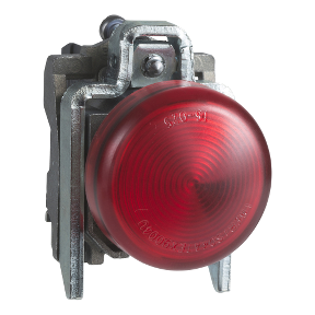 Eksiksiz pilot ışığı, Harmony XB4, yuvarlak Ø22 mm, IP65, kırmızı, entegre LED, 230...240 V, pabuçlar, ATEX-3389118031036