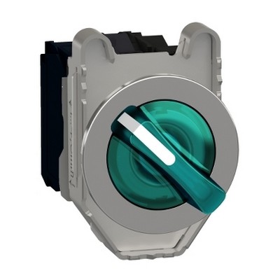 Recessed illuminated, latch button LED 230 VAC Green 1 NO+1 NK-3606489580308