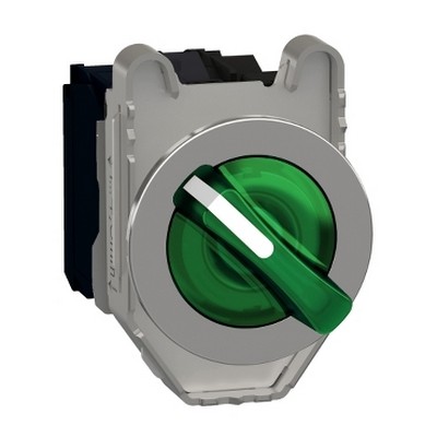 Recessed illuminated, latch button LED 230 VAC Green 1NO+1NC-3606489580391