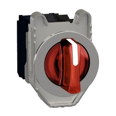 Recessed illuminated, latch button LED 24 VAC /DC Red 1NO+1NC-3606489580407