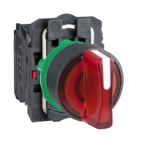 Red Fully Illuminated Latch Button Ø22 3 Position Fixed 1Na+1Nk 120V-3389118223332