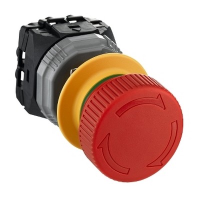 Embedded red Ø40 Emergency stop button Ø22 Turn, pull, trigger-3606481205445