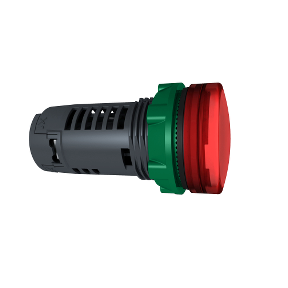Harmony Xb5, Monolithic Pilot Light, Plastic, Red, Ø22, Flat Lens with Integrated Led, 24 V Ac/Dc-3389119041355