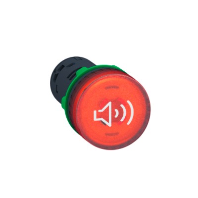 90 db illuminated buzzer 24V AC/DC Red-3606481352439