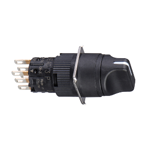 Monolithic Selector Switch, Harmony Xb6E, Round Black Ø 16 Protruding Handle 3-Position 2Co-3389110640076