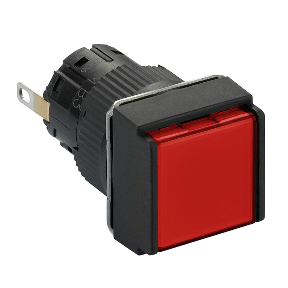 Square Pilot Light Ø 16 - Ip 65 - Red - Integrated Led - 24 V - Connector-3389110626483