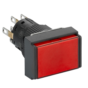 Red Illuminated Push Button Ø 16 - Recessed Push-Push Released - 24 V - 2Ak-3389110631982