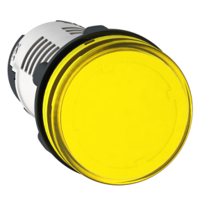 Round Pilot Light Ø 22 - Yellow - Integrated Led - 120 V - Screw Clamp Terminal-3389119022804