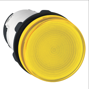 Round Pilot Light Ø 22 - Yellow - Ba 9S Base - 230 V - Screw Clamp Terminal-3389110052596