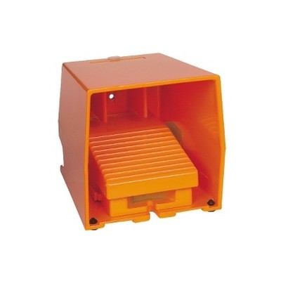 Foot switch- IP66 - with cover - metallic - orange - 1 NC + 1 NA-3389110470871