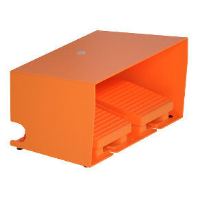 Double Foot Switch - Ip66 - With Cover - Metallic - Orange - 2 Nk + 2 Na-3389110094602