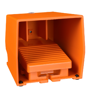 single foot switch - IP66 - with cover - metallic - orange - 2 NC + 2 NA-3389110470895