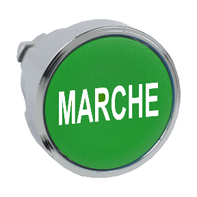 Green Recessed Push Button Head Ø22 Spring Return "Marche"-3389110887556