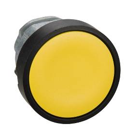 Unilluminated Push Button Head, Harmony Xb4, Yellow Flush Push Button Ø22 Mm Spring Return Unmarked-3389110220100