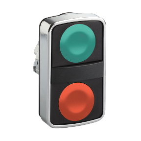 Yeşil Sıva Altı/Kırmızı Sıva Altı Çift Başlıklı Basmalı Düğme Ø22 İşaretsiz-3389110895735
