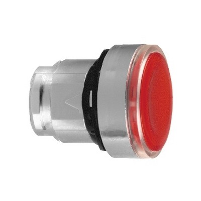 Red illuminated pushbutton head for integrated LED Ø22 push-push-3389110122671