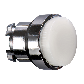 White Projecting Lighted Push Button Head For Integrated Led Ø22 Push-Push-3389110890044