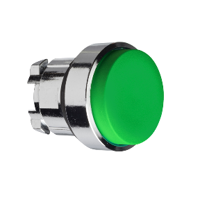 Green Projecting Push Button Head Ø22 Push-Push Unmarked-3389110888539
