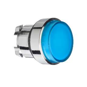 Entegre Led İçin Mavi Çıkık Işıklı Basmalı Düğme Başlığı Ø22 İtme-İtme-3389110890419