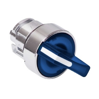 Blue illuminated latch button head Ø22 2-position fixed-3389110890464