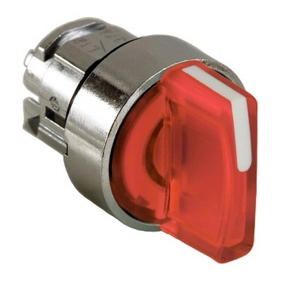 Red illuminated latch button head Ø22 3-position fixed-3389110890747