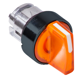Orange Illuminated Latch Button Head Ø22 3-Position Fixed-3389110840964
