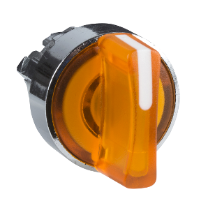 Orange Illuminated Latch Button Head Ø22 2-Position Spring Return-3389110894950