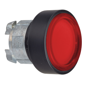 Red Recessed Push Button Head Ø22 Spring Return Unmarked-3389110222241