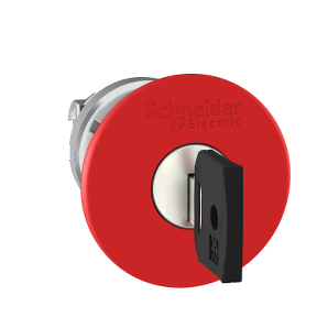 Red Ø40 Emergency Shutdown Push Button Head Ø22 Released by Trigger and Latching Key-3389110888881