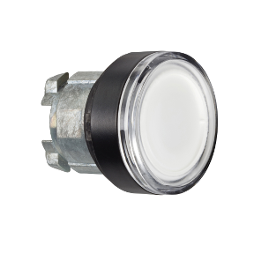 White Recessed Illuminated Push Button Head For Integrated Led Ø22 Spring Return-3389110840056