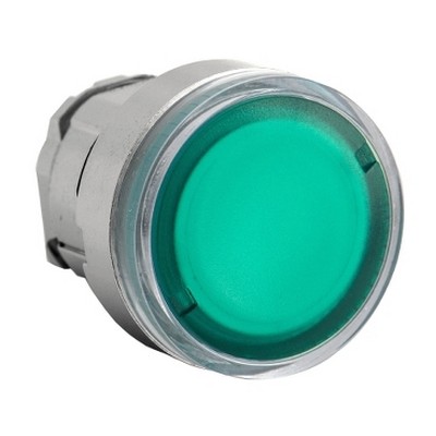 Green Recessed Illuminated Push Button Head For Integrated Led Ø22 Spring Return-3389110889802