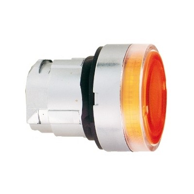 BA9s orange flush illuminated pushbutton head Ø22 spring return-3389110889727