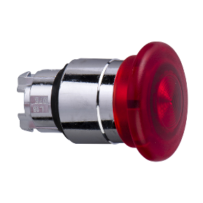 Red Ø40 Illuminated Mushroom Push Button Head For Integrated Led Ø22 Spring Return-3389110666496