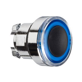 Blue Recessed Illuminated Push Button Head For Integrated Led Ø22 Spring Return-3389110889949