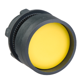Yellow Recessed Button Head Ø22 Spring Return Unmarked-3389110291544
